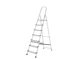 Oryx escalera aluminio 7 peldaños plegable, uso doméstico, antideslizante, ligera y resistente