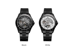 Reloj De Hombre Winner 010, Movimiento Mecánico Semiautomático, Brazalete De Acero Inoxidable, Estilo Casual.