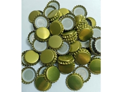 Tapones De Metal Dorados Con Forma De Corona - Paquete De 100 - 26 Mm Para Cervezas Diah