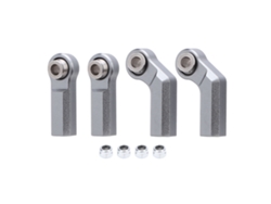 4 Rótulas Para Coche Rc 1/10 M4 De Rosca Recta, Metal, 7,0 Mm, Curvas Y Rectas, Color Titanio.