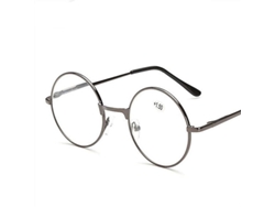 Gafas De Lectura Retro Redondas De Metal Con Dioptrías +1.0 1.5 2.0 2.5 3.0 3.5 Unisex