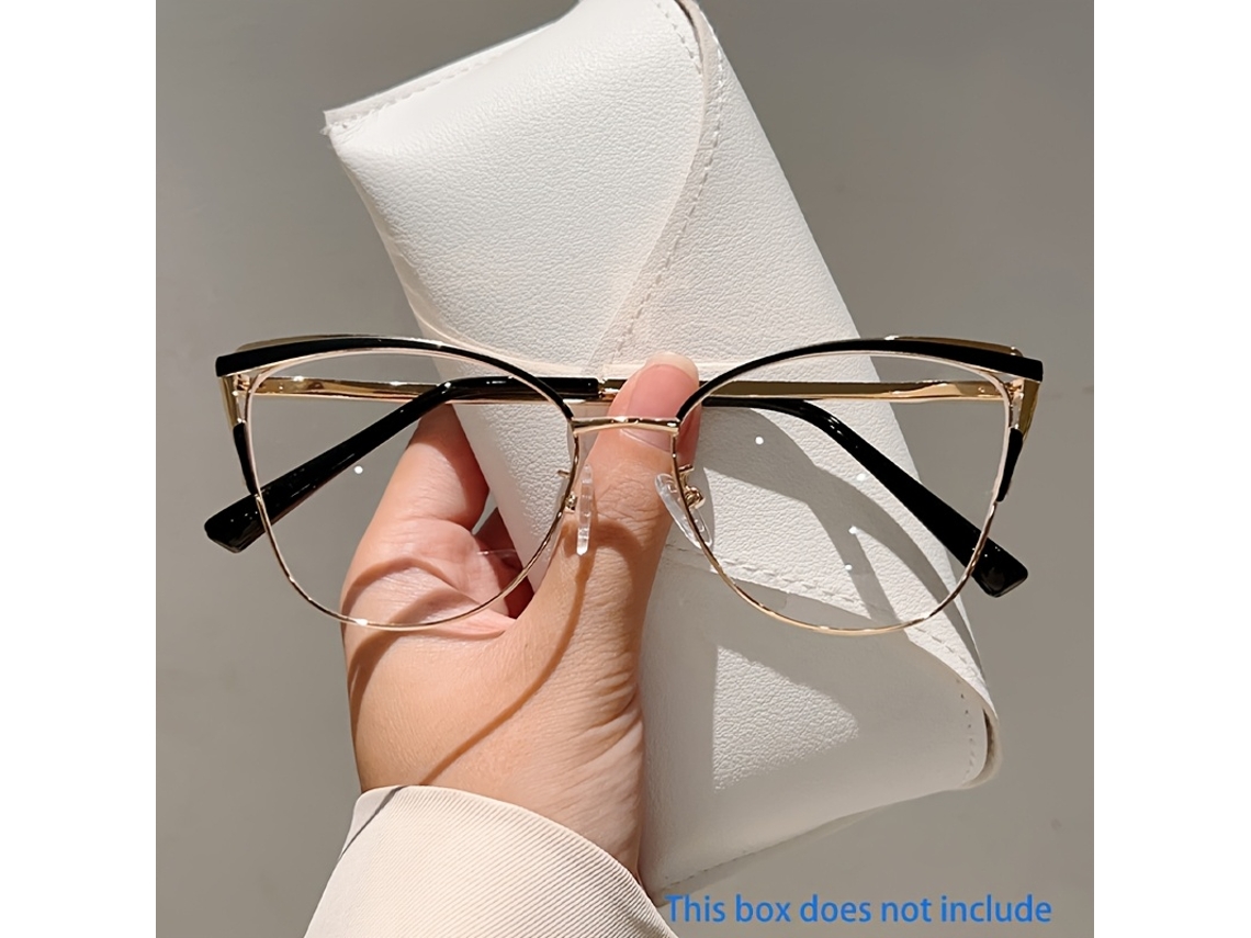 Unas gafas de sol estilo ojo de gato para mujer, con montura y lentes de metal de alta calidad. Resistentes al agua. STELASPLEN (estuche no incluido).