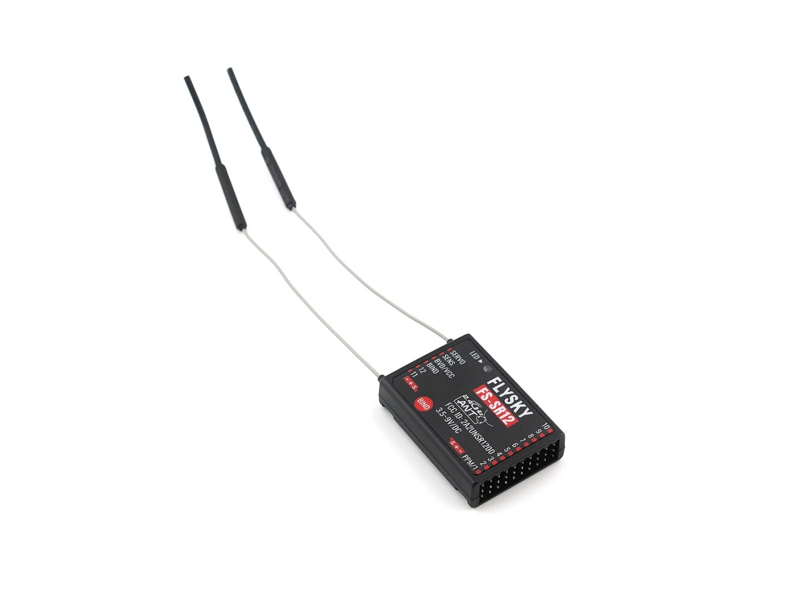 Flysky Fs-sr12 2.4ghz 12ch Receiver Dual Antenna For Fixed Wing Rc Car Boat Robot Model