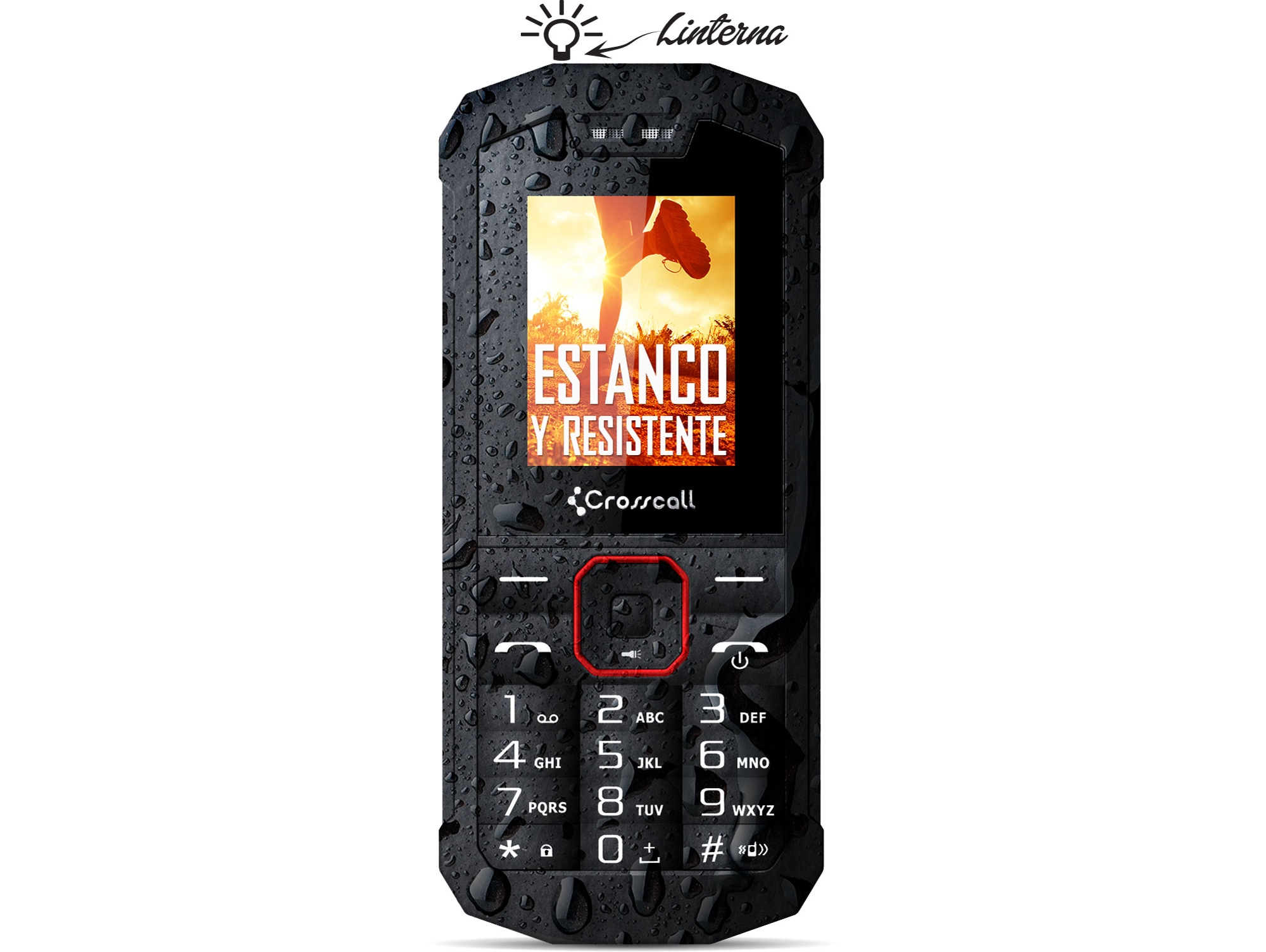 Crosscall Spiderx1 Libre 2g+ pantalla 177 pulgadas 32 mb rom dual sim negro spider x1 con fotos y resistente al agua 1.77 2g telefono 32gb