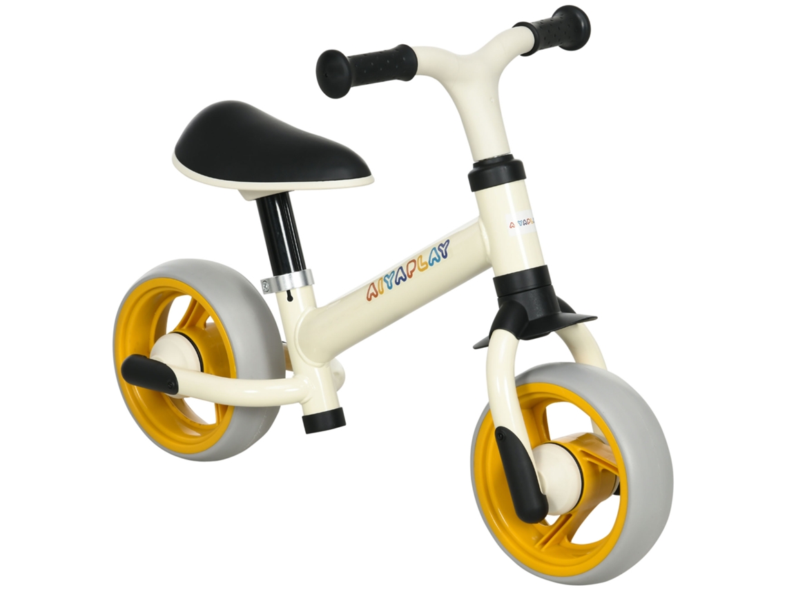 Bicicleta de equilibrio +18 meses Capacidad 25 kg Asiento ajustable Blanco Naranja