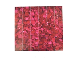 6 pegatinas para escaleras de 100 x 18 cm, diseño de rosa 3D, impermeables, para San Valentín.