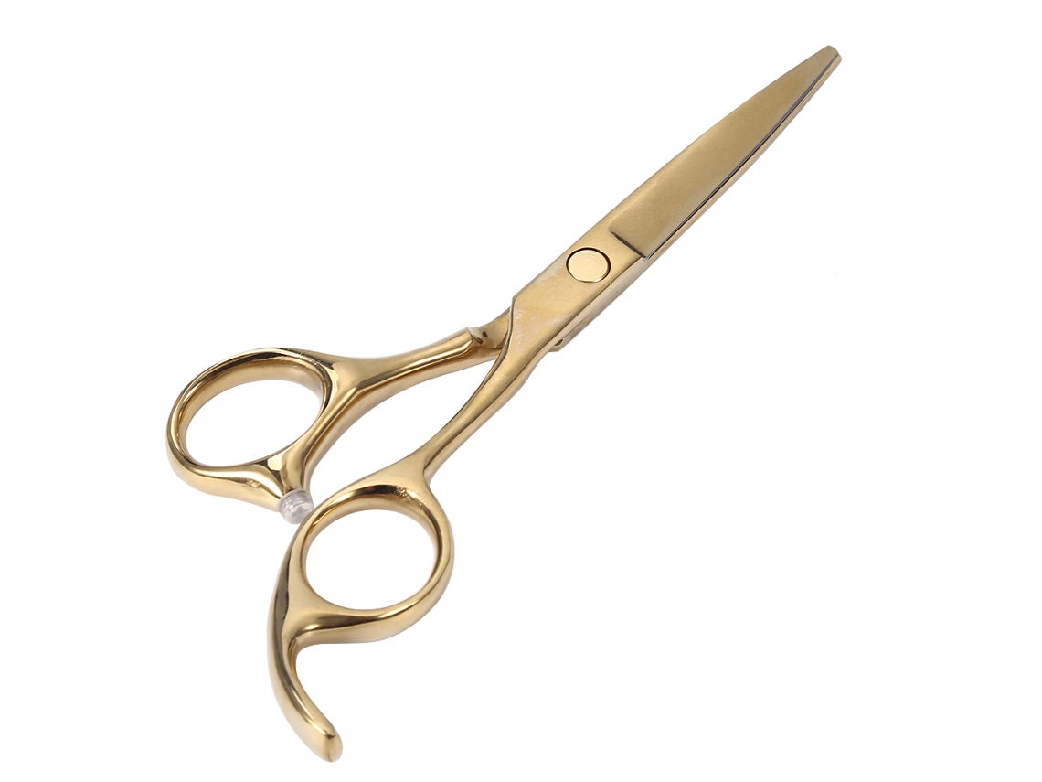 Tijeras Profesionales De Peluquería 5.5" Para Corte Y Estilismo En Salón Oro Plano