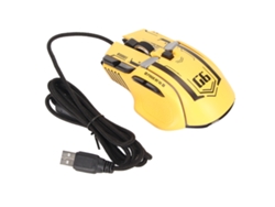 Mouse Gamer Com Fio 10 Botões Macro Programmable 13 Modos Rgb 12800 Dpi Ajustável Amarelo