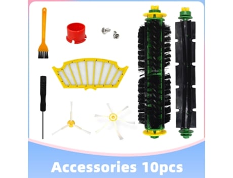 Kit de filtro Hepa Brus lateral principal para Irobot Roomba 505 / 510 / 530 / 540 / 550 / 560 / 570 / 580 Robot repuestos de aspiradora