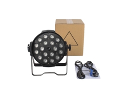 Zoom LED Par, lavado UV RGBWA, control DMX ajustable, zoom de 18x18W, enchufe europeo