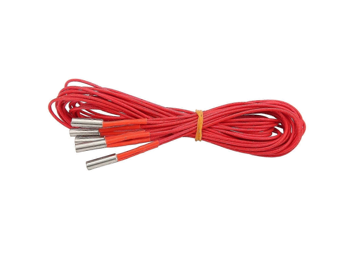 Juego de 5 cartuchos de tubo calefactor para impresora 3D, calentador de extrusor, varilla de acero inoxidable para hotend, 12 V CC, 40 W, 1 metro D GOKOCO