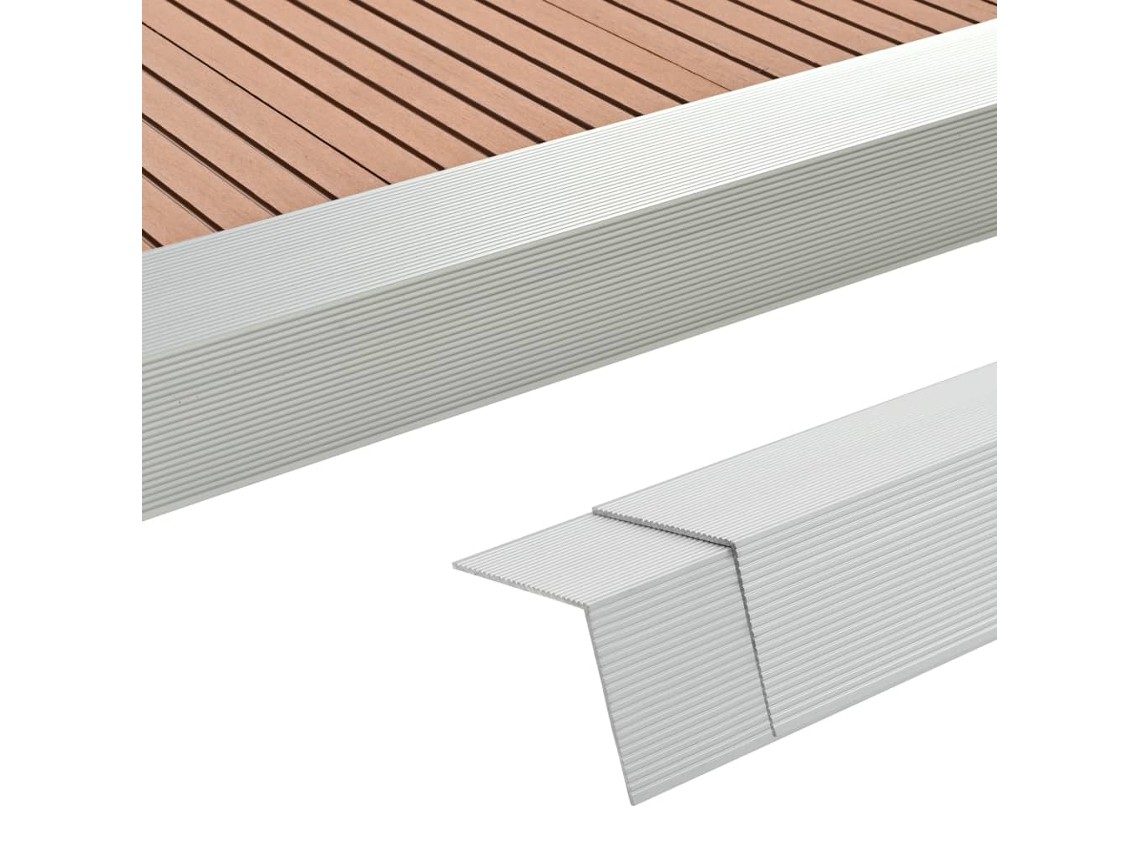 Moldura De Ángulo De Porche Aluminio 5 Unidades 170 Cm Plateado