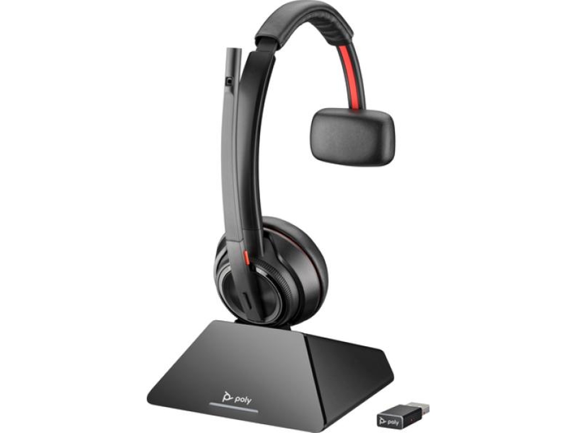 Auriculares monoaurales Poly Savi 8210 Office DECT 1880 1900 MHz Com USB A HP