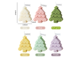 Velas Navideñas Perfumadas Sin Humo Con Forma De Árbol Para Decoraciones De Fiestas, Bodas Y Regalos.