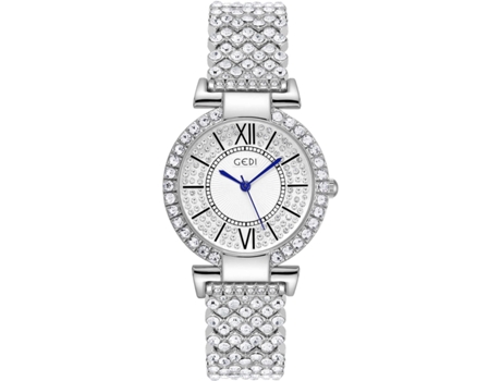 VEANXIN Relojes de pulsera para mujer con pulsera de diamantes-Negro