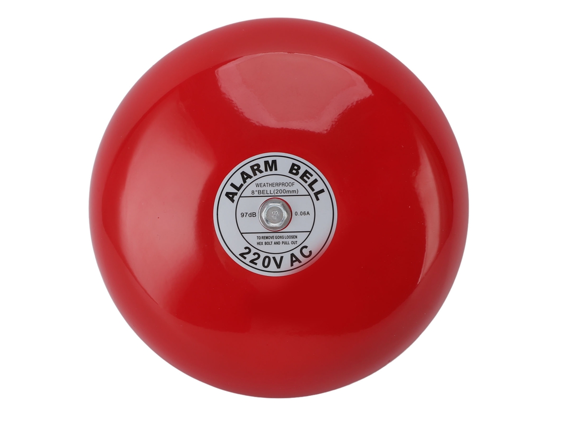 Timbre Eléctrico Redondo De Alarma Contra Incendios, 220 V Ca, Alta Sensibilidad, Sonido Potente, Ideal Para Escuelas Y Fábricas.