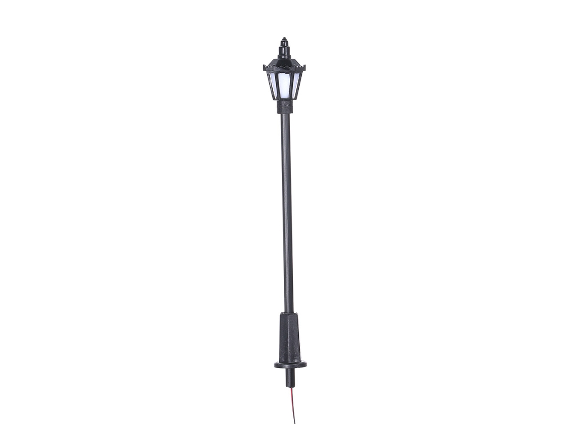 20 Farolas Led De Luz Blanca Cálida A Escala 1:75 (100 Mm) Para Maquetas De Ferrocarriles, Jardines Y Parques Infantiles.
