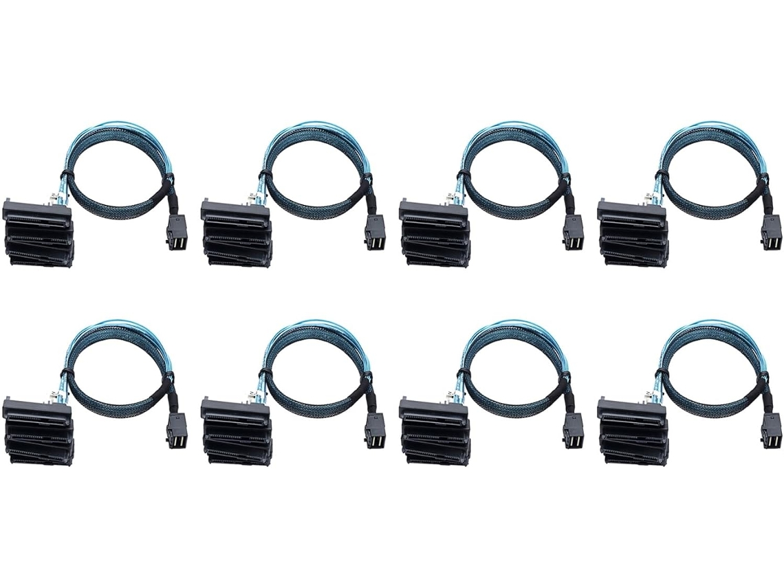 Cable Para Servidor De Disco Duro Mini Sas 8x Sff-8643 A 4x29pin Sff-8482 3.33tf/1m