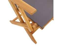 Maison Exclusive - Juego De Bistro De 3 Piezas Tela Y Madera Maciza Antracita