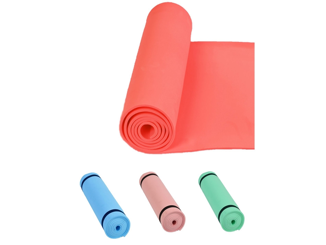 Esterilla Antideslizante Deporte | Tpe Eco-amigable Multifunción | Colchoneta Para Fitness, Pilates, Yoga Y Camping | 180 X 50cm Rojo
