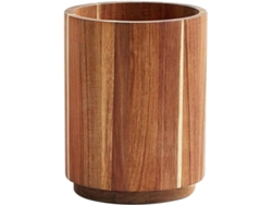 Soporte de madera para utensilios de cocina con soporte giratorio de 18 cm para mayor organización - D Gokoco