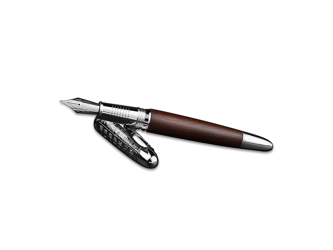 Bolígrafo exótico Hongdian, punta de precisión, acero con convertidor (0,38 mm/0,55 mm)
