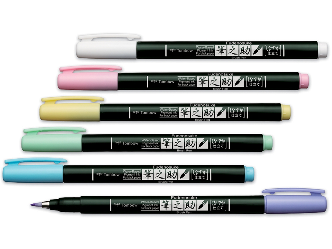 Bolígrafo de Caligrafía TOMBOW Fudenosuke Pastel Azul Claro