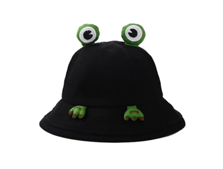 Sombrero De Pescador Para El Sol - Sombrero De Cubo De Rana - Negro Sombrero De Pescador Para El Sol - Sombrero De Cubo De Rana - Negro JEIIBRZUI