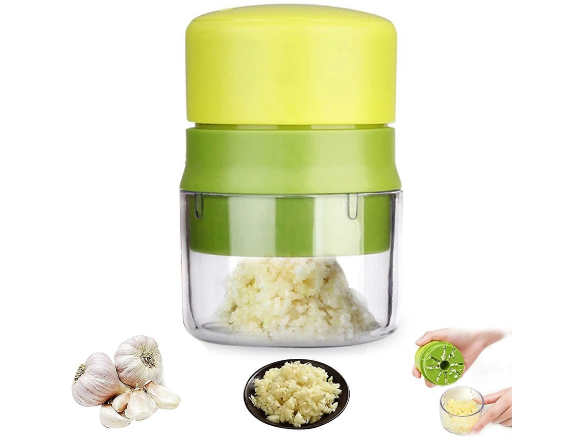 Prensa De Ajo Premium Profesional, Fácil De Limpiar, Duradera Con Depósito Para Ajo, Nueces, Cacahuetes Y Jengibre