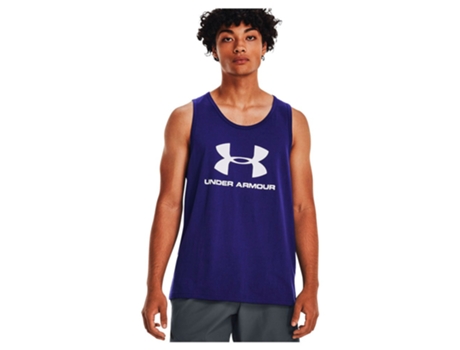 Camiseta sin Mangas de Hombre para Fitness UNDER ARMOUR Sportstyle Logo Azul (S)