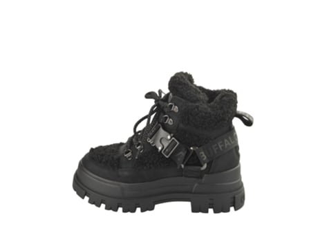 Botas de Mujer BUFFALO Aspha Mid Warm Vegan Piel Negro (39)