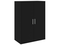 Aparador de madera de ingeniería negro VIDAXL (60 x 31 x 84 cm)