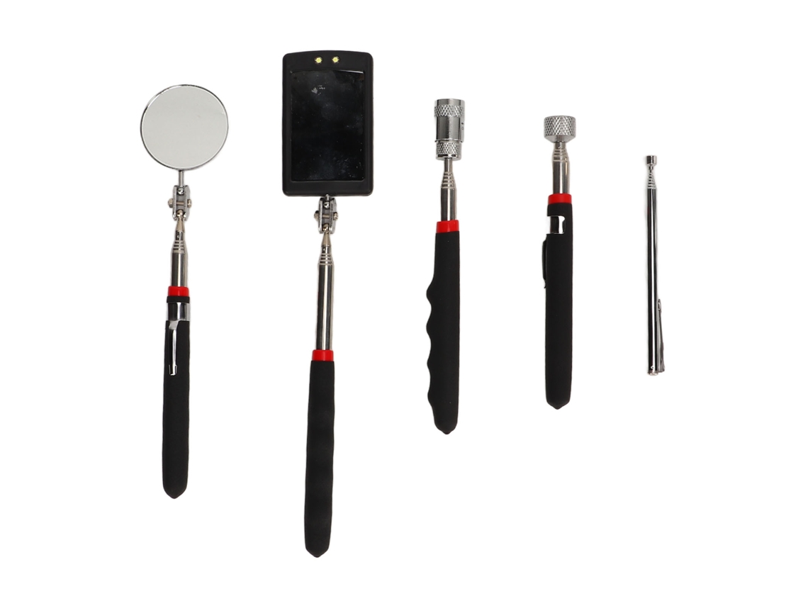 Herramienta De Recuperación Telescópica Con Imán, Espejo De Inspección Con Led, Varillas Magnéticas 15 Lb 8 Lb 1,5 Lb