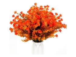 12 Ramos De Flores Artificiales De Otoño, Plantas Artificiales Resistentes A Los Rayos Uv Para La Decoración Del Hogar, El Jardín Y Las Fiestas.
