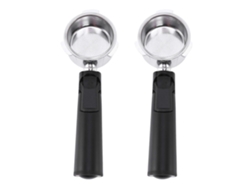 2 portafiltros sin fondo de acero inoxidable de 51 mm para cafeteras profesionales