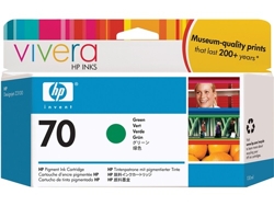 Cartucho de Tinta Original HP 70 de 130 ML C9457A Verde  para DesignJet Z3100, Z3100 GP, Z3100ps GP, Z3200, Z3200ps