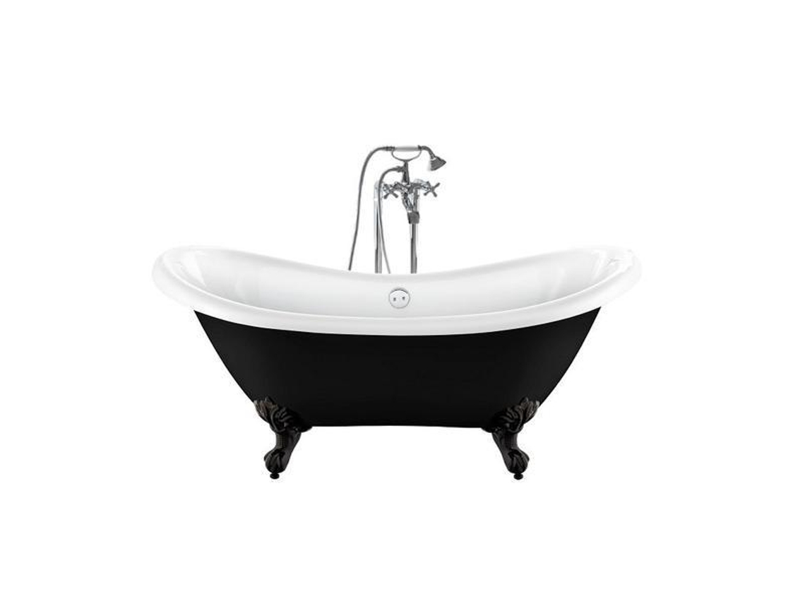 Bañera Con Patas Darlington Negra  175 Cm Patas Águila Negras