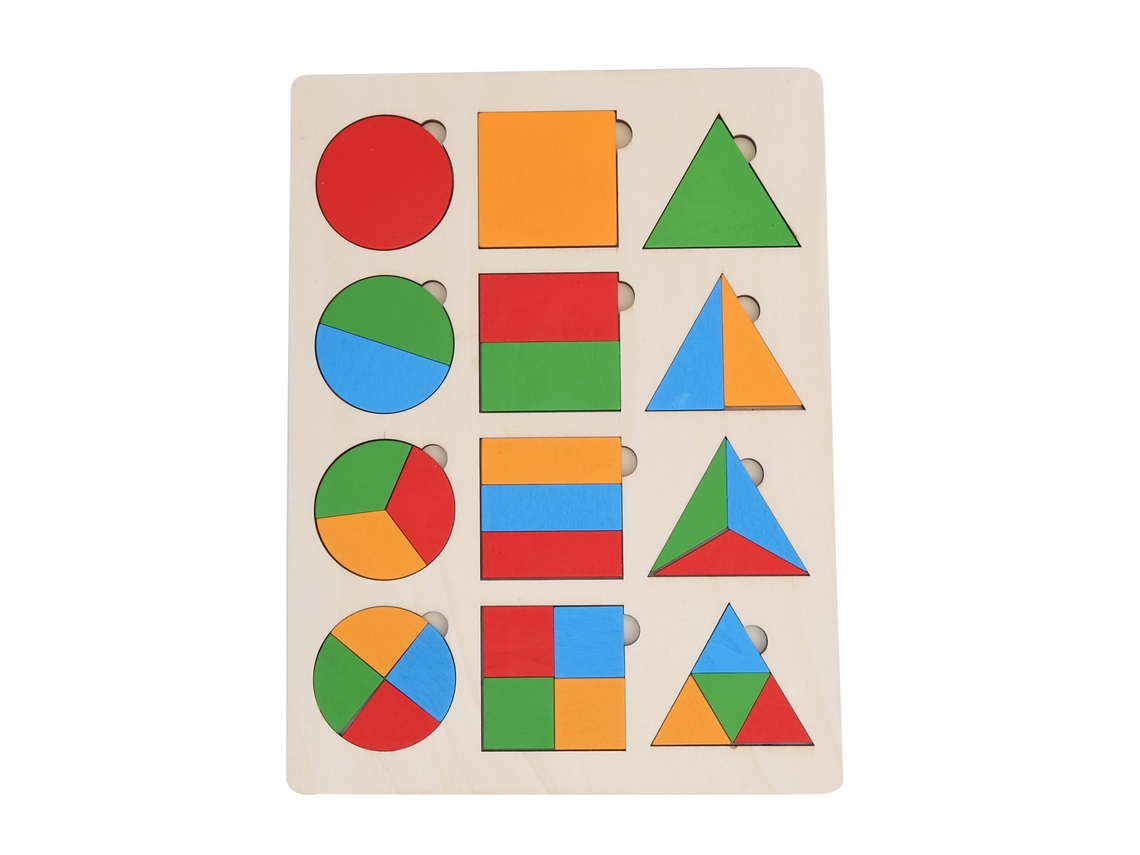 Tablero De Figuras Geométricas, Juego Educativo De Madera, Juguete Preescolar Para Niños Con 3 Tipos De Combinaciones.