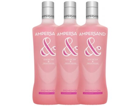 Gin AMPERSAND GIN Ampersand Gin Strawberry (0.7 L - 3 unidades)