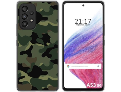 Carcasa para Samsung Galaxy A53 5G TUMUNDOSMARTPHONE Dibujos Camuflaje Multicolor