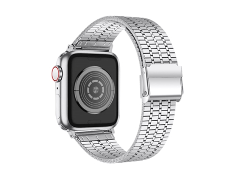 Correa Apple Watch 41mm / 40mm y 38mm Eslabones Acero Inoxidable Plateado AVIZAR