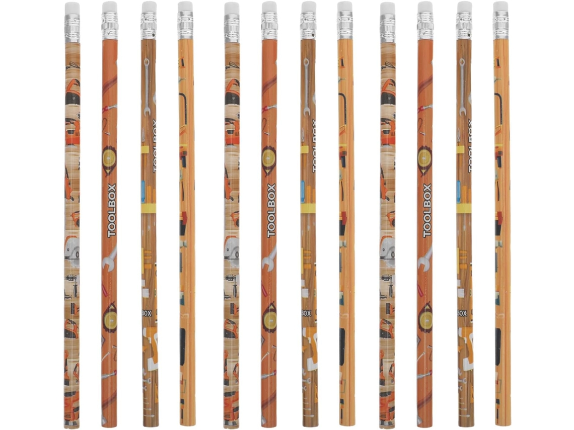 120 Lápis E Borrachas De Madeira- Ideal Para Presentes De Aniversário, Recompensas, Material Escolar E