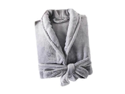 Albornoz De Invierno Unisex Grueso Caliente Absorbente Talla Xl Gris Manga Larga Xl Gris