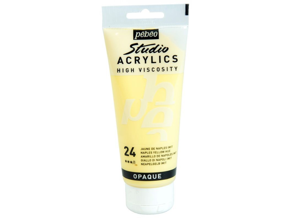 Tinta Acrílica PÉBÉO (Opaca - Amarillo Nápoles - 100ml)
