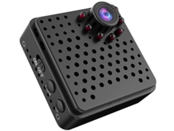 Mini cámara WiFi 1080P, cámara IP gran angular con detección de movimiento Bestvite (negra)