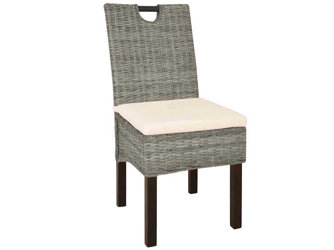 Maison Exclusive - Sillas De Comedor 2 Unidades Ratán Kubu Y Madera De Mango