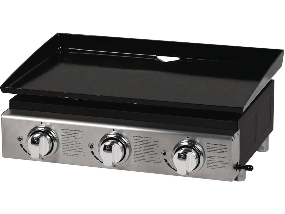 Plancha "Presto 3" - 3 quemadores -  9.7kW - Gris