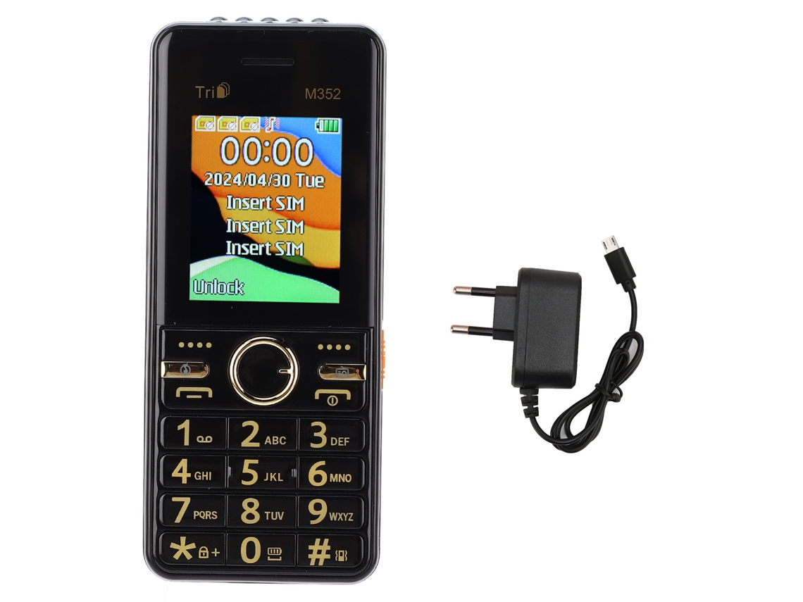 Teléfono Móvil Gsm 2g Desbloqueado Para Personas Mayores Con Batería De 3600 Mah, Botones Iluminados, Color Negro.