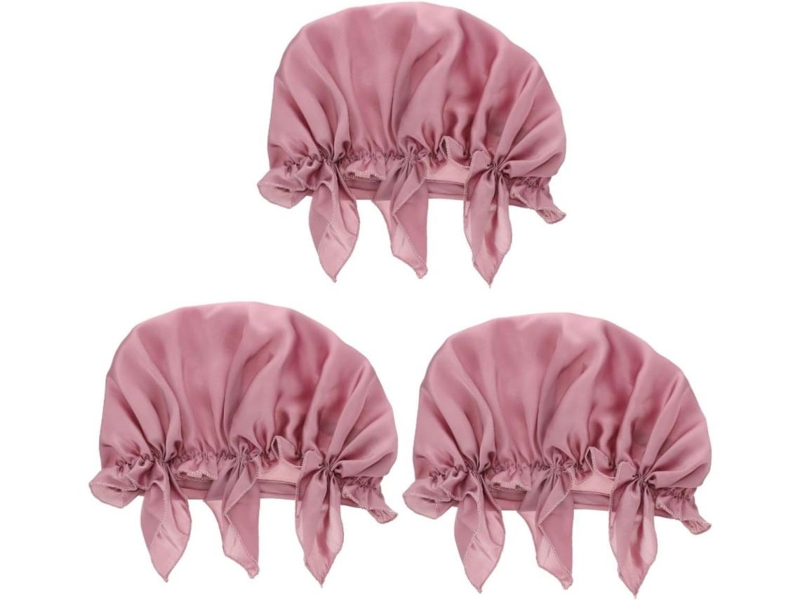 Conjunto De Gorro De Dormir De Satén De 3 Piezas Para Mujer