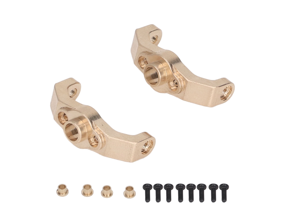 2 Bloques De Ruedas Giratorias En Forma De C De Latón Chapado En Oro Con Bujes Antioxidantes Para Traxxas 1/18 Trx4m Rc Crawler